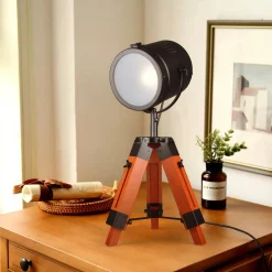 Lámpara vintage de mesa o pie con trípode "CARPEN"