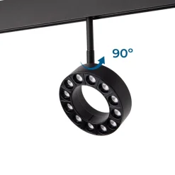 Luminaria circular LED para carril magnético 48V - Ø11,5cm - 12W - CRI90 - UGR18 - OSRAM