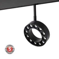 Luminaria circular LED para carril magnético 48V - Ø11,5cm - 12W - CRI90 - UGR18 - OSRAM