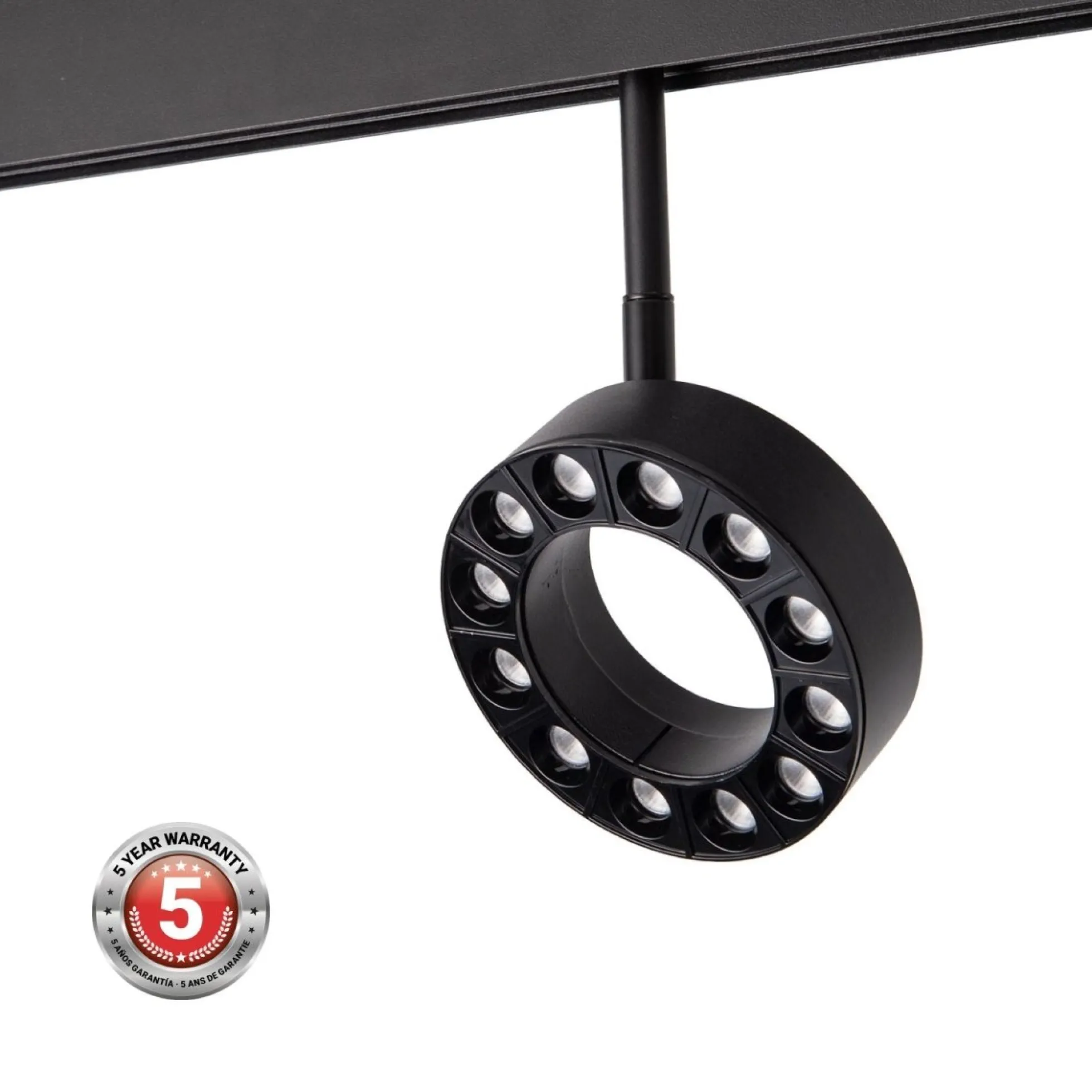 Luminaria circular LED para carril magnético 48V - Ø11,5cm - 12W - CRI90 - UGR18 - OSRAM