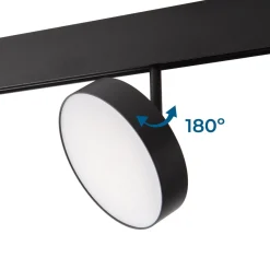 Luminaria circular LED para carril magnético 48V - Ø14.2cm - 18W - CRI90 - OSRAM