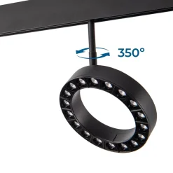 Luminaria circular LED para carril magnético 48V - Ø16cm - 18W - CRI90 - UGR18 - OSRAM