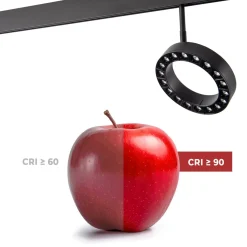 Luminaria circular LED para carril magnético 48V - Ø16cm - 18W - CRI90 - UGR18 - OSRAM