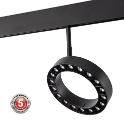 Luminaria circular LED para carril magnético 48V - Ø16cm - 18W - CRI90 - UGR18 - OSRAM