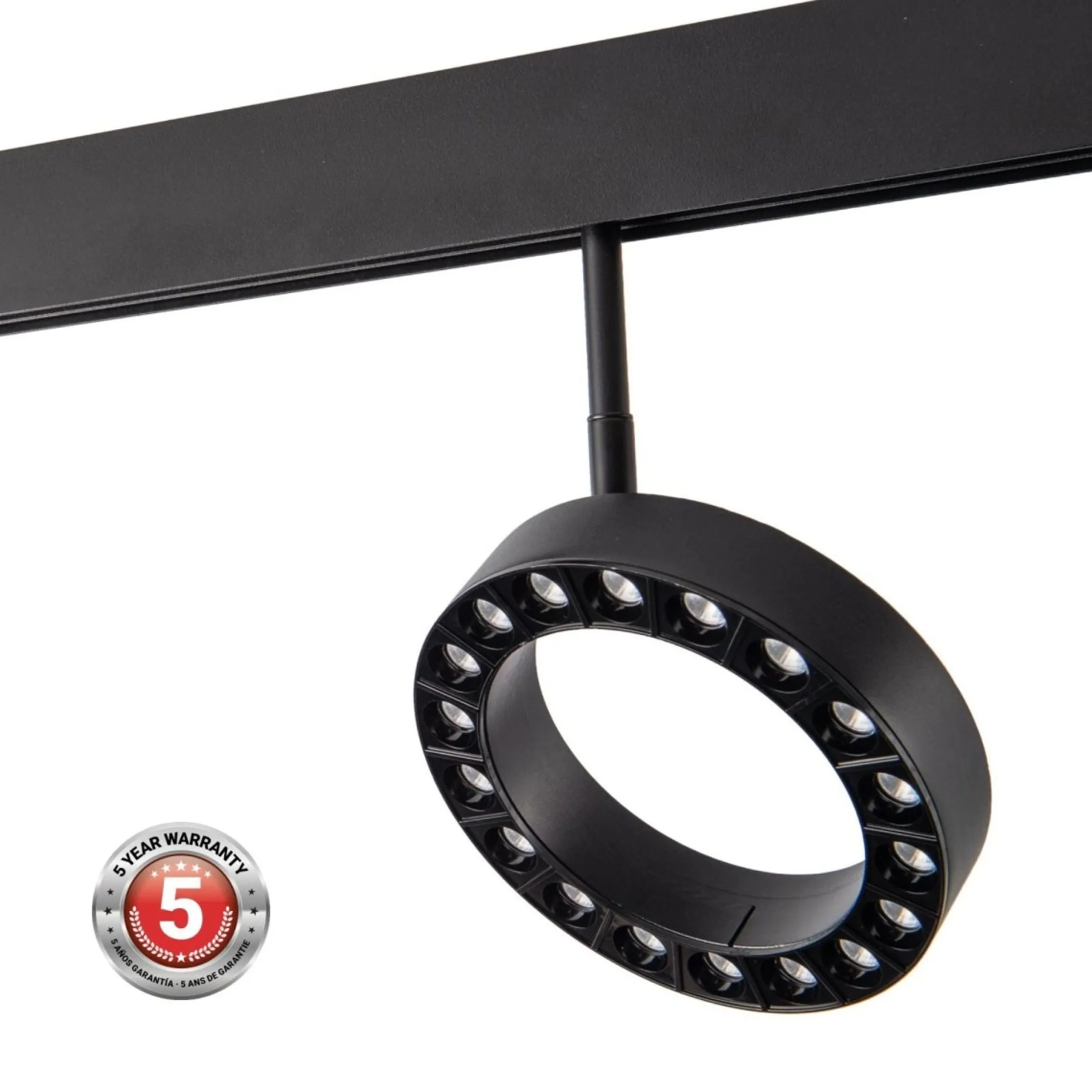 Luminaria circular LED para carril magnético 48V - Ø16cm - 18W - CRI90 - UGR18 - OSRAM