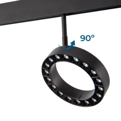 Luminaria circular LED para carril magnético 48V - Ø16cm - 18W - CRI90 - UGR18 - OSRAM