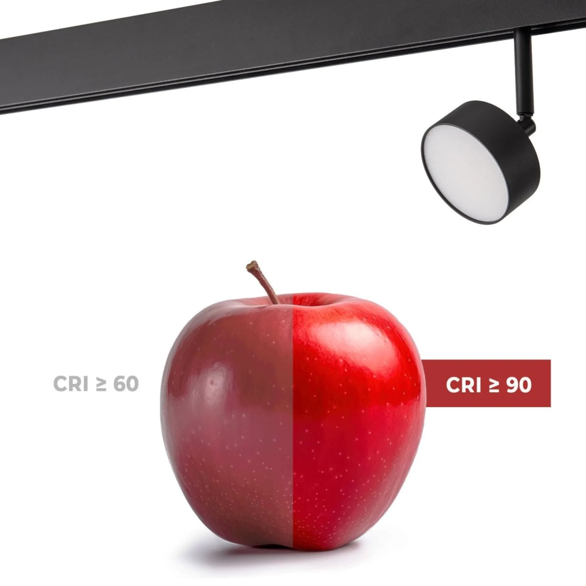 Luminaria circular LED para carril magnético 48V - 9W - Ø7.5cm - CRI90 - Chip OSRAM
