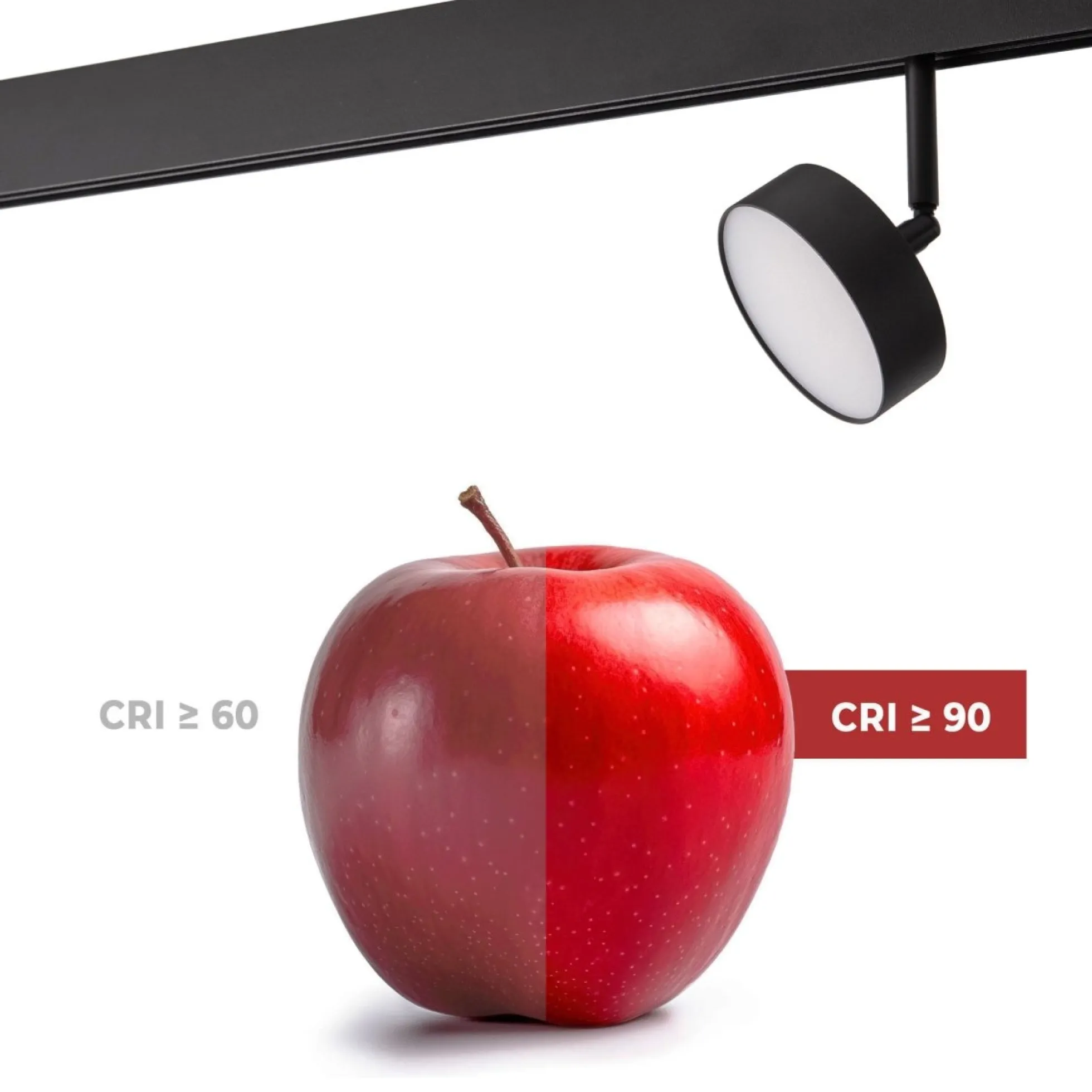 Luminaria circular LED para carril magnético 48V - Ø9.5cm - 12W - CRI90 - OSRAM