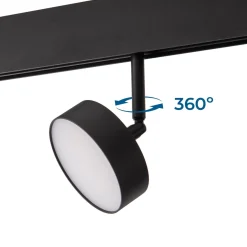 Luminaria circular LED para carril magnético 48V - Ø9.5cm - 12W - CRI90 - OSRAM