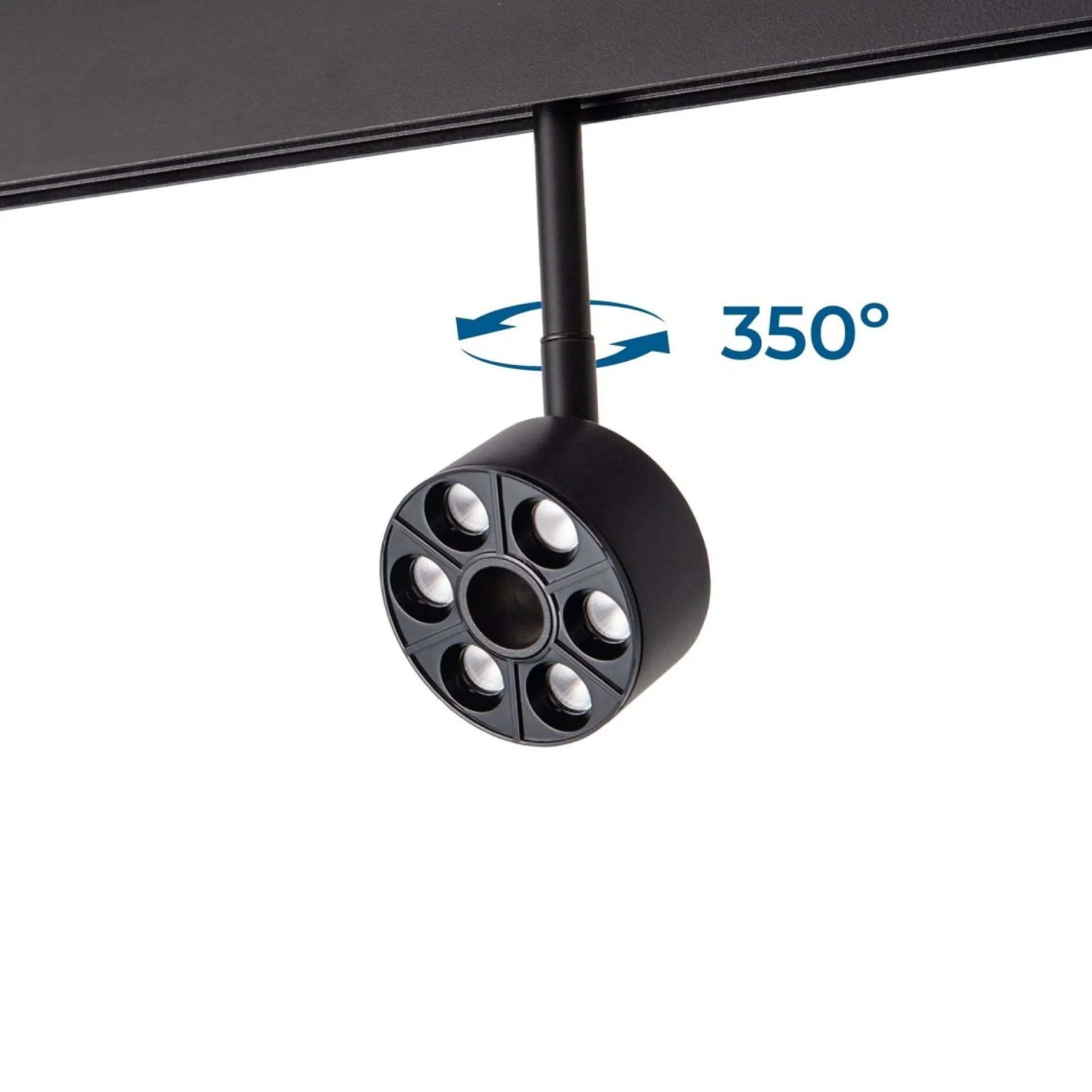 Luminaria circular LED para carril magnético 48V - Ø7cm - 6W - CRI90 - UGR18 - OSRAM