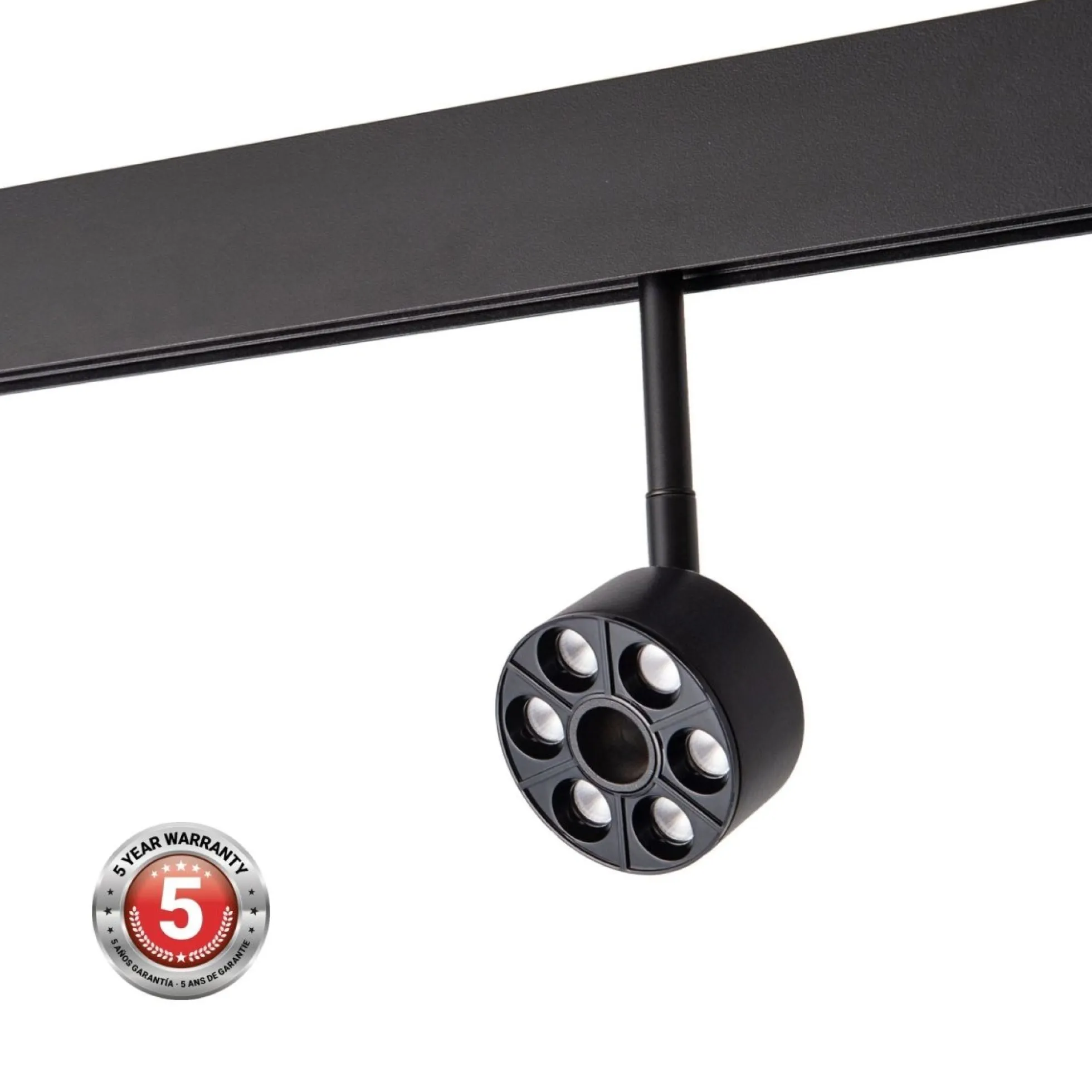 Luminaria circular LED para carril magnético 48V - Ø7cm - 6W - CRI90 - UGR18 - OSRAM