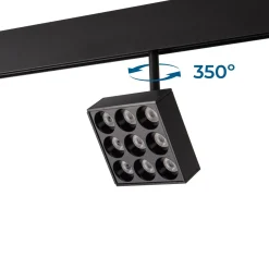 Luminaria cuadrada LED para carril magnético 48V - 9W - CRI90 - UGR18 - OSRAM