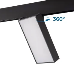 Luminaria cuadrada LED para carril magnético 48V - 18W - CRI90 - OSRAM