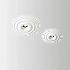 Luminaria de escayola con efecto onda trimless / integración - 20x20cm - GU10