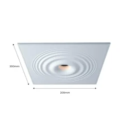 Luminaria de escayola con efecto onda trimless / integración - 20x20cm - GU10