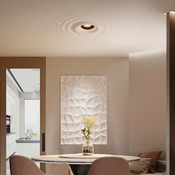Luminaria de escayola con efecto onda trimless / integración - 20x20cm - GU10