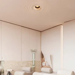 Luminaria de escayola con efecto onda trimless / integración - 20x20cm - GU10