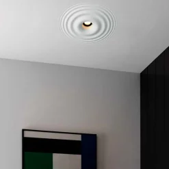 Luminaria integrable de escayola con efecto onda trimless / integración  - 30x30cm - GU10
