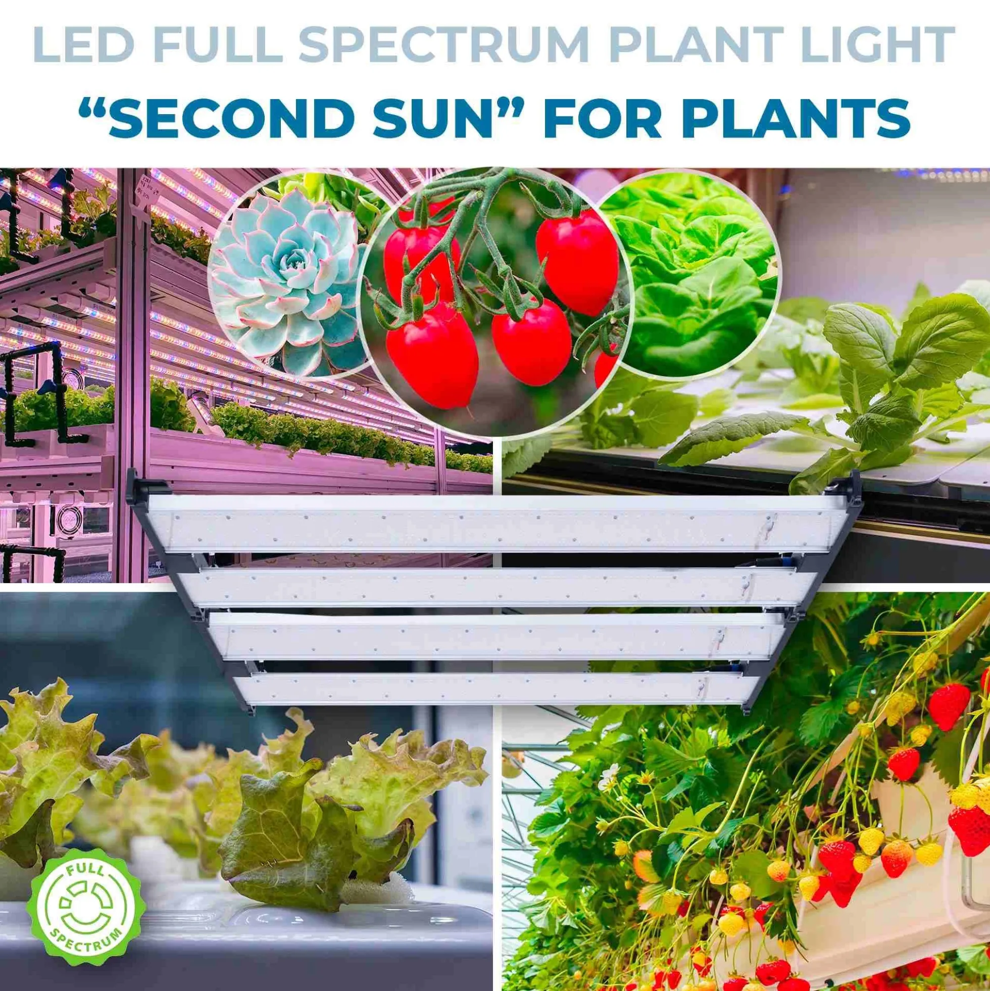 Luminaria LED de cultivo interior - 250W - Regulable 0-10V - Grow light Full Spectrum