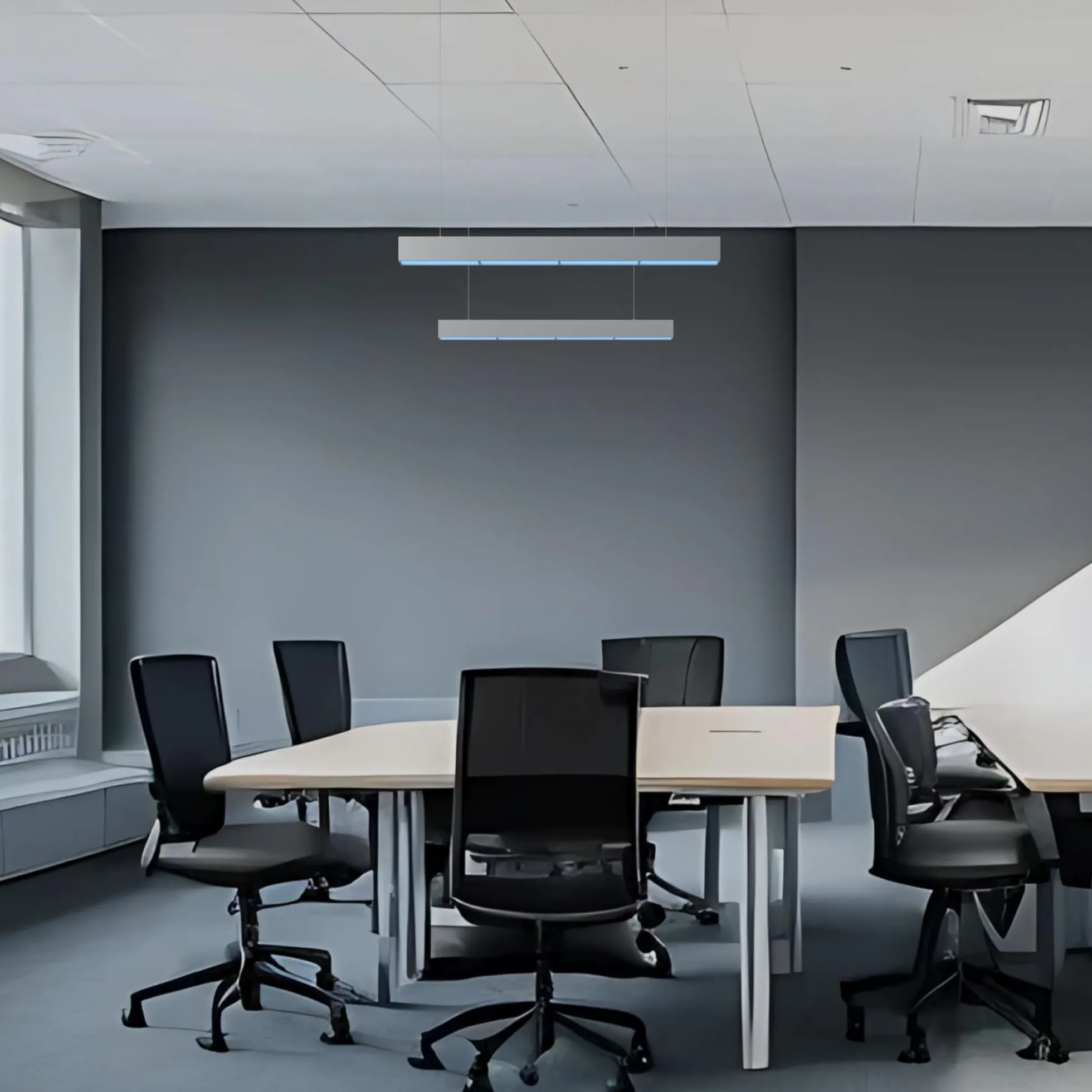 Luminaria lineal colgante "Blue Skylight" SMART - CCT - Efecto cielo - 48W - UGR16