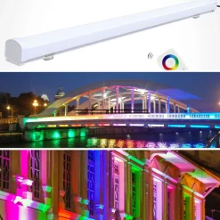 Luminaria lineal estanca RGB + CCT - 18W - RF/WiFi - 100cm - IP66 - Mi-Light