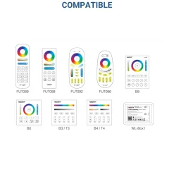 Luminaria lineal estanca RGB + CCT - 18W - RF/WiFi - 100cm - IP66 - Mi-Light
