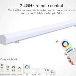 Luminaria lineal estanca RGB + CCT - 18W - RF/WiFi - 100cm - IP66 - Mi-Light