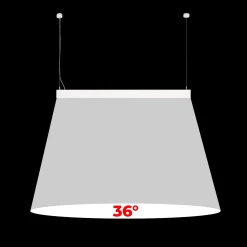 Luminaria lineal LED CCT - Suspensión/superficie - Potencia ajustable 20W/30W/40W - 120cm - UGR 17