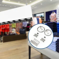 Luminaria lineal LED CCT - Suspensión/superficie - Potencia ajustable 20W/30W/40W - 120cm - UGR 17
