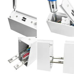 Luminaria lineal LED CCT - Suspensión/superficie - Potencia ajustable 20W/30W/40W - 120cm - UGR 17