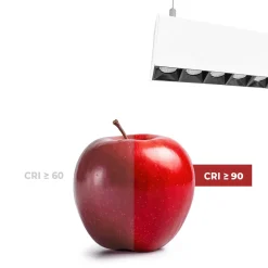 Luminaria lineal LED CCT - Suspensión/superficie - Potencia ajustable 20W/30W/40W - 120cm - UGR 17
