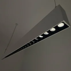 Luminaria lineal LED CCT - Suspensión/superficie - Potencia ajustable 20W/30W/40W - 120cm - UGR 17