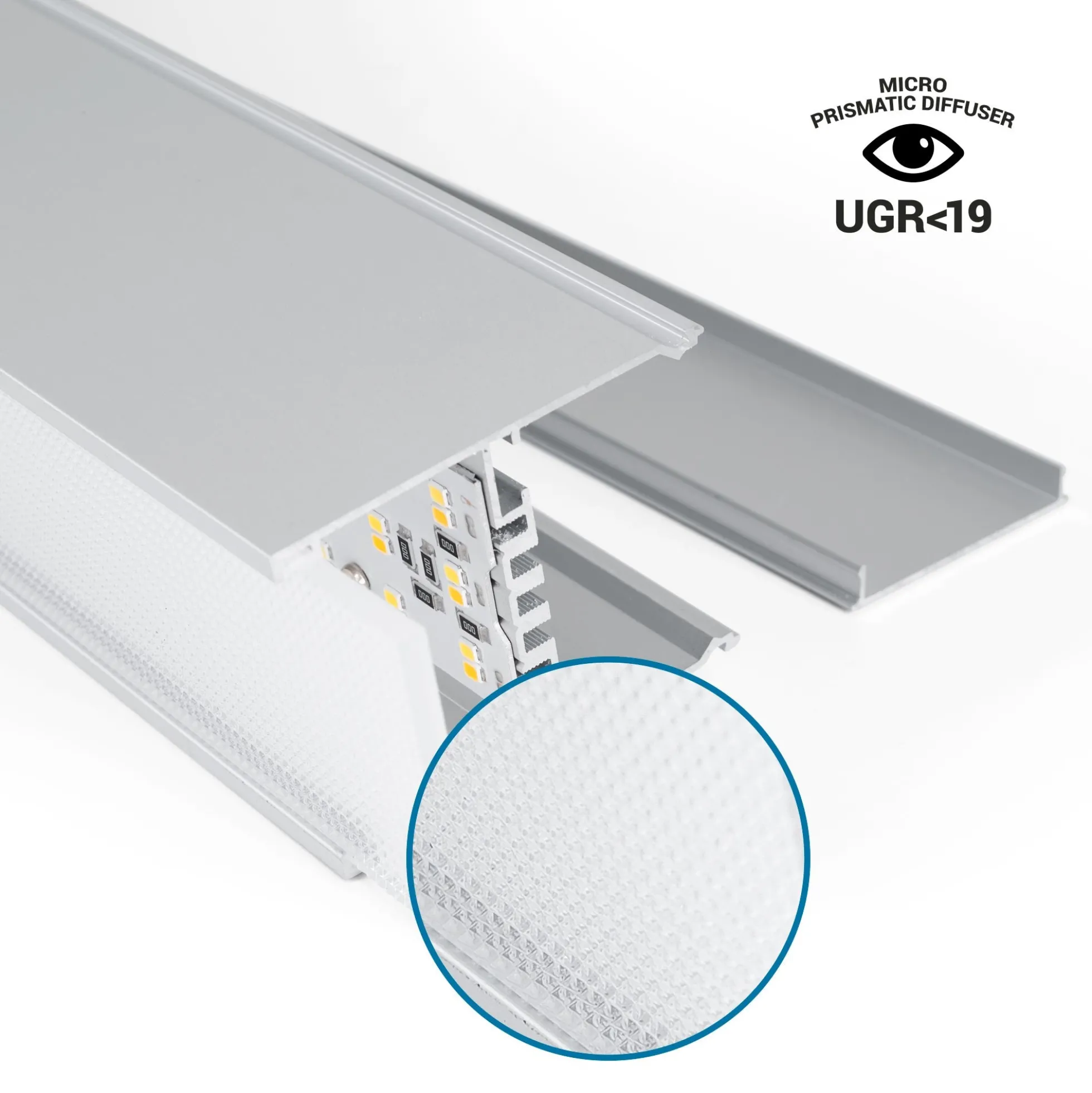 Luminaria lineal LED CCT - 40W - Suspensión / superficie - Potencia ajustable - 120cm