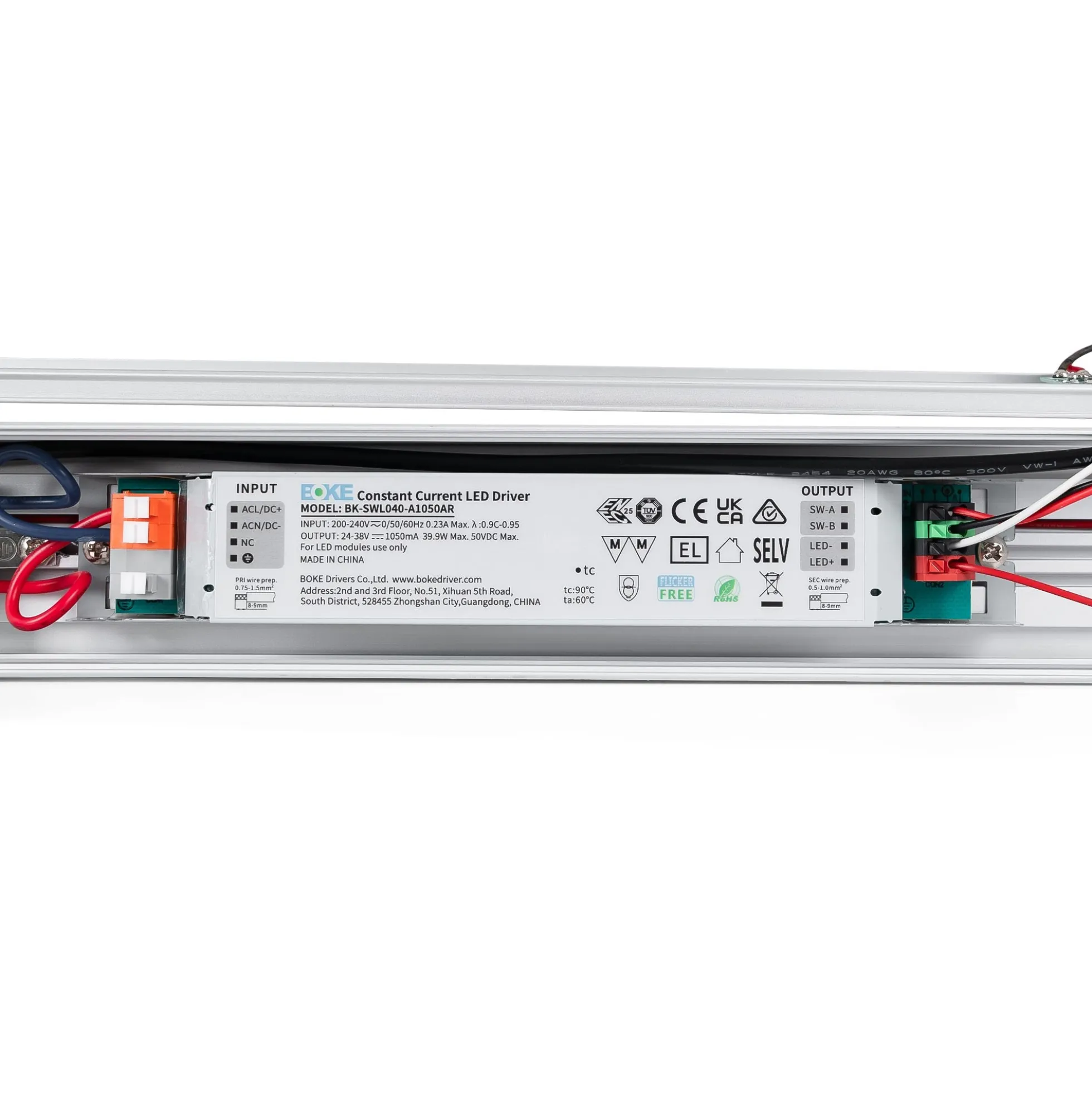 Luminaria lineal LED CCT - 40W - Suspensión / superficie - Potencia ajustable - 120cm