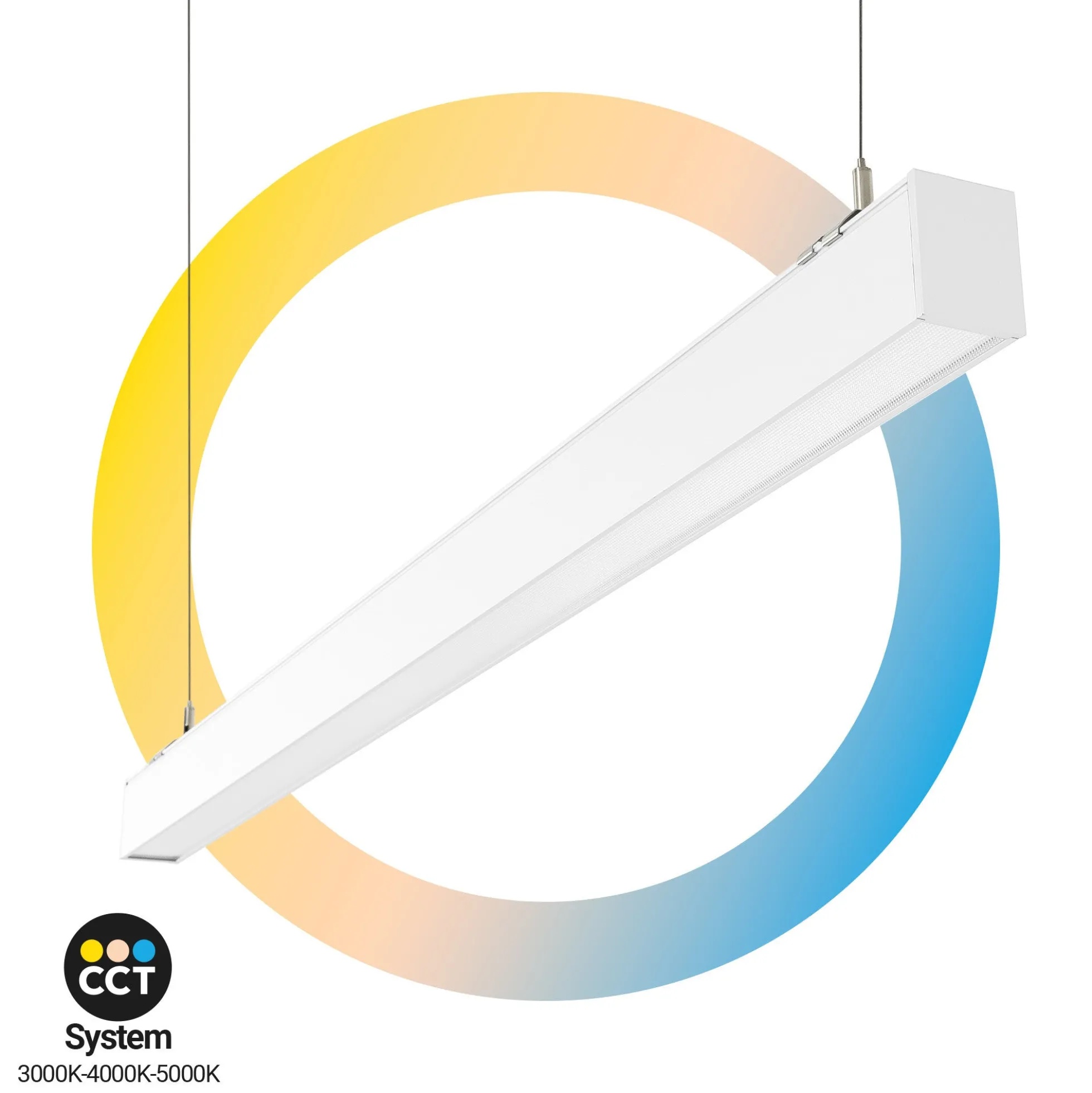 Luminaria lineal LED CCT - 40W - Suspensión / superficie - Potencia ajustable - 120cm