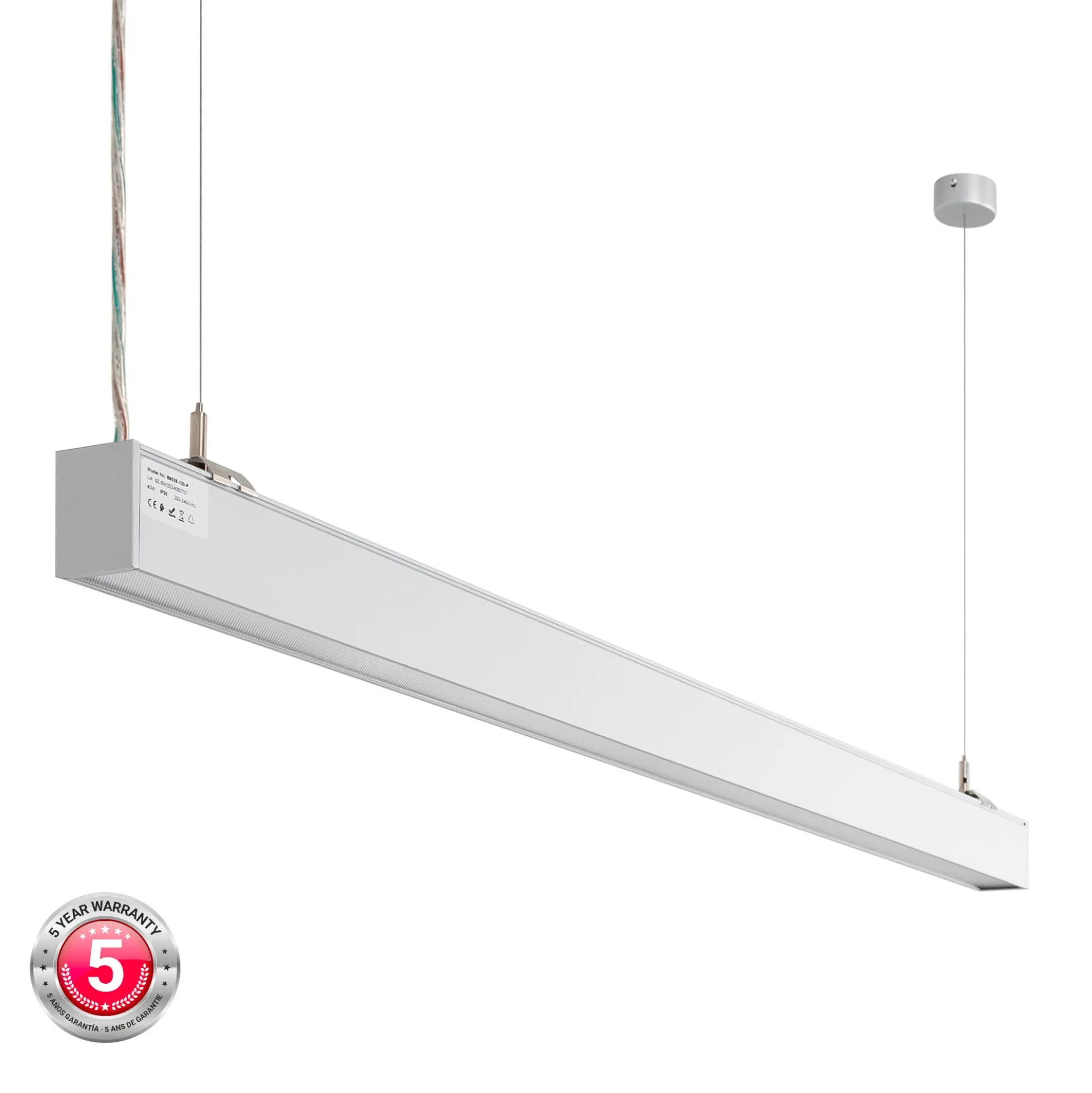 Luminaria lineal LED CCT - 40W - Suspensión / superficie - Potencia ajustable - 120cm