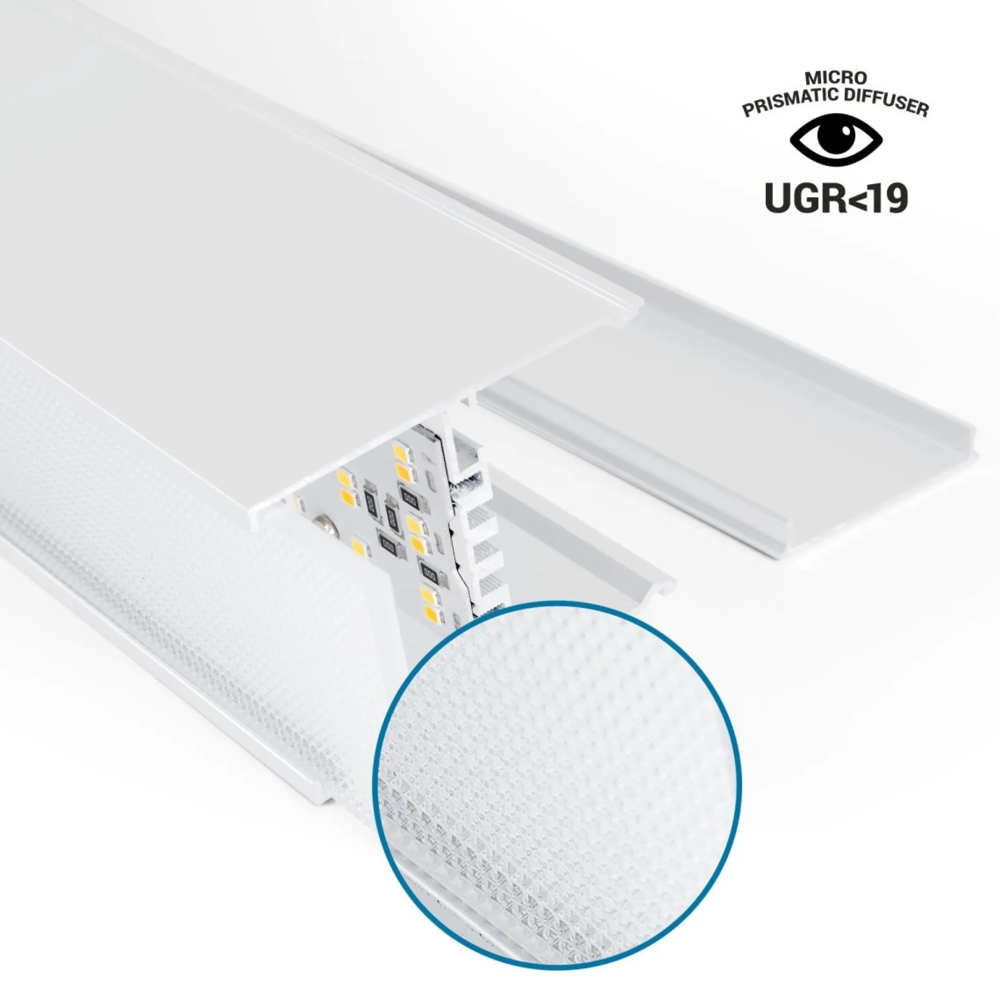 Luminaria lineal LED CCT - 40W - Suspensión / superficie - Potencia ajustable - 120cm