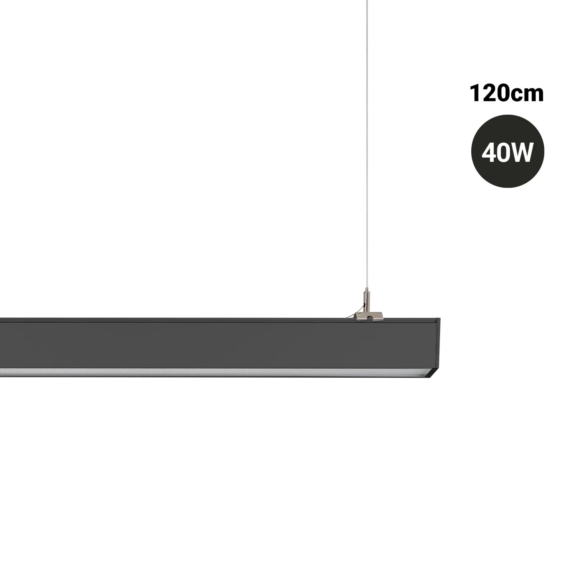 Luminaria lineal LED CCT - 40W - Suspensión / superficie - Potencia ajustable - 120cm