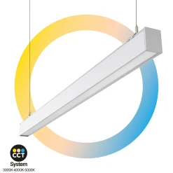 Luminaria lineal LED CCT - 40W - Suspensión / superficie - Potencia ajustable - 120cm