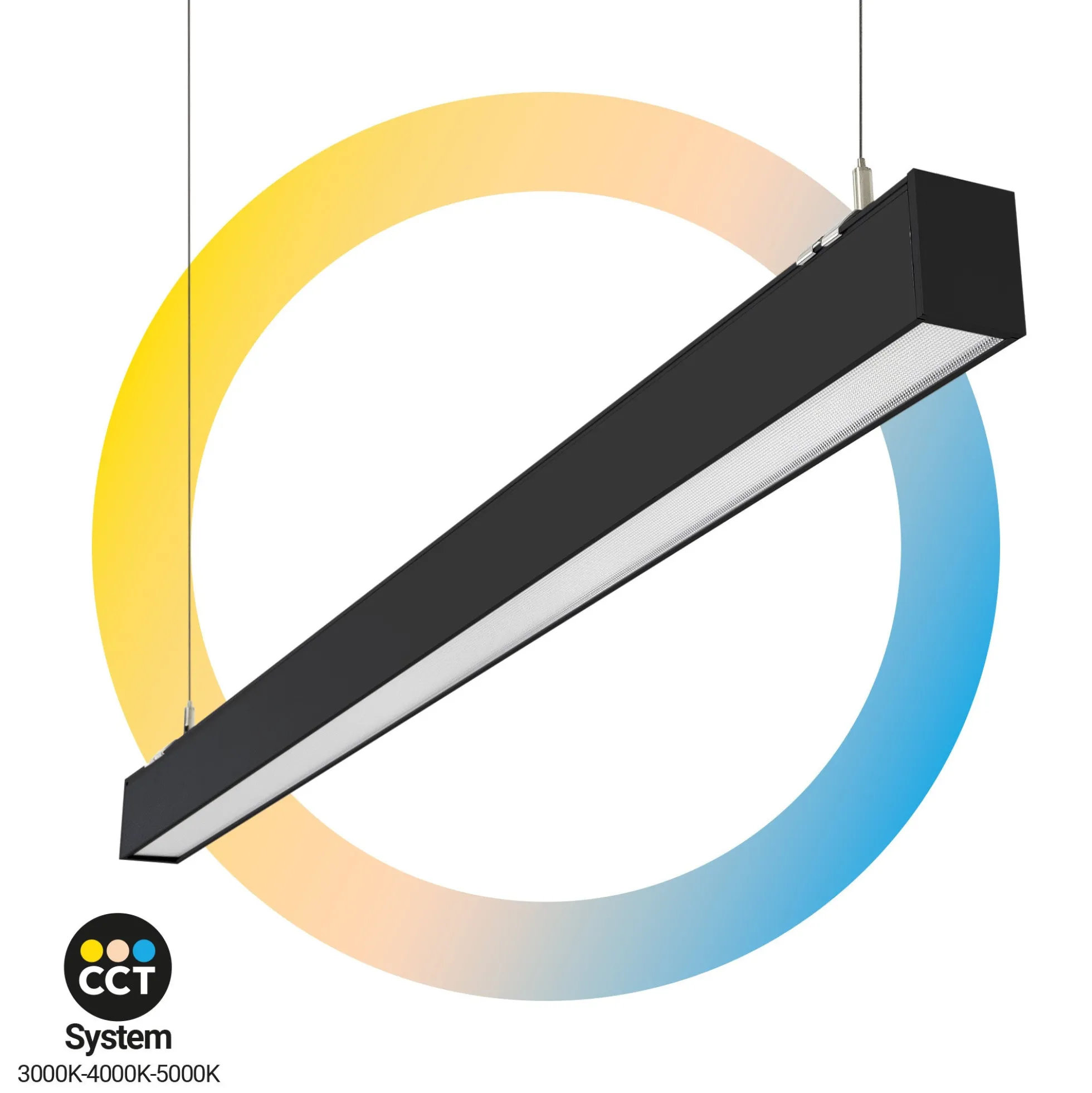 Luminaria lineal LED CCT - 40W - Suspensión / superficie - Potencia ajustable - 120cm