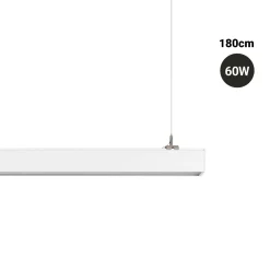 Luminaria lineal LED CCT - 60W - Suspensión / superficie - Potencia ajustable - 180cm