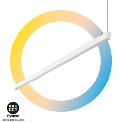 Luminaria lineal LED CCT - 60W - Suspensión / superficie - Potencia ajustable - 180cm