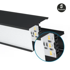 Luminaria lineal LED CCT - 60W - Suspensión / superficie - Potencia ajustable - 180cm