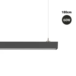 Luminaria lineal LED CCT - 60W - Suspensión / superficie - Potencia ajustable - 180cm