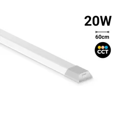 Luminaria lineal LED con caja de empalme - 3CCT - 20W - 60cm