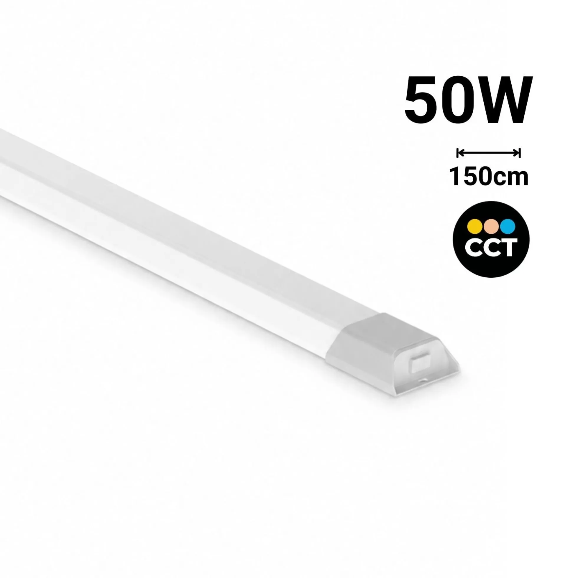 Luminaria lineal LED con caja de empalme - 3CCT - 50W - 150cm