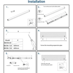 Luminaria lineal LED de alta potencia CCT - 40W - 120cm