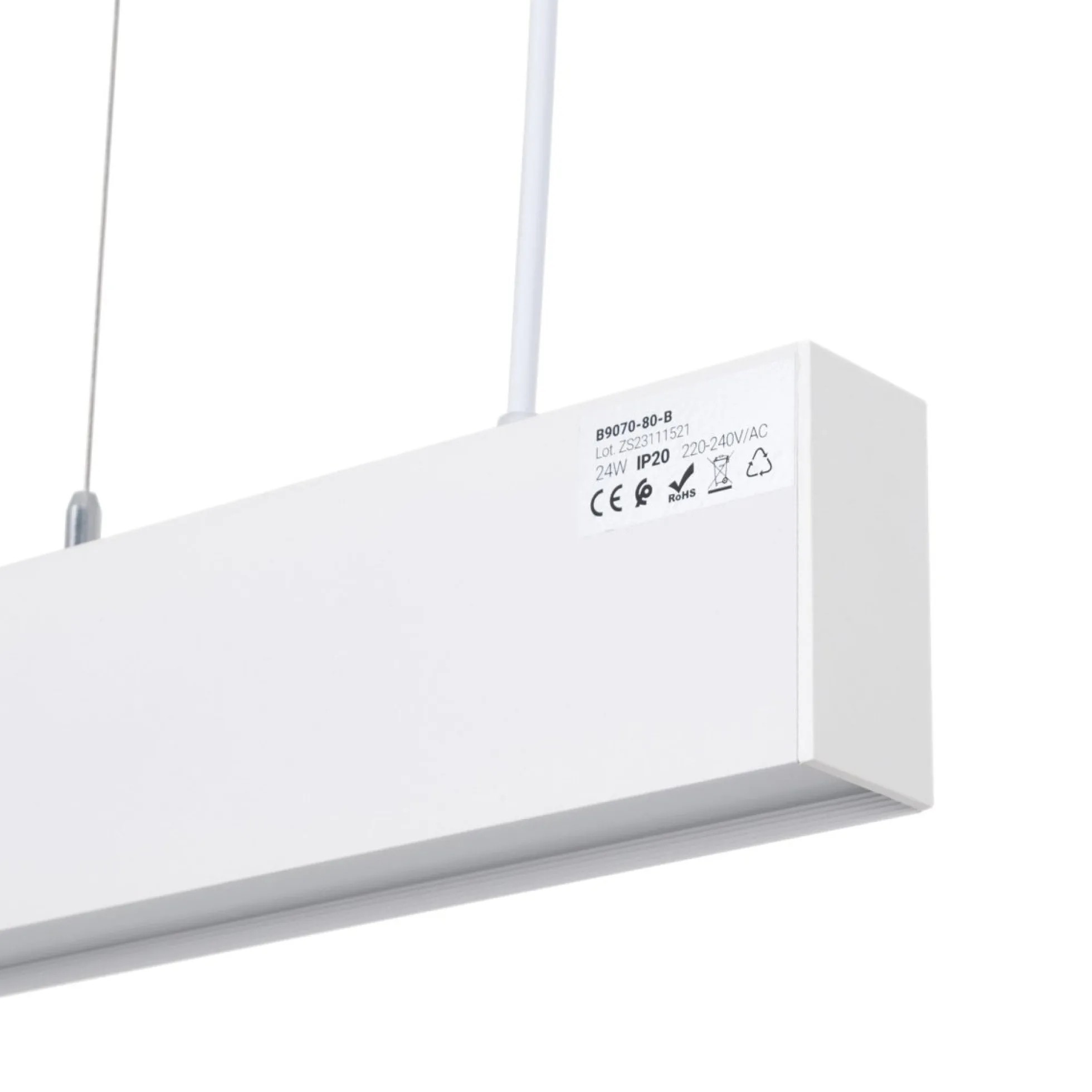 Luminaria lineal LED de suspensión / superficie 24W - Slim - 80cm - 1700lm