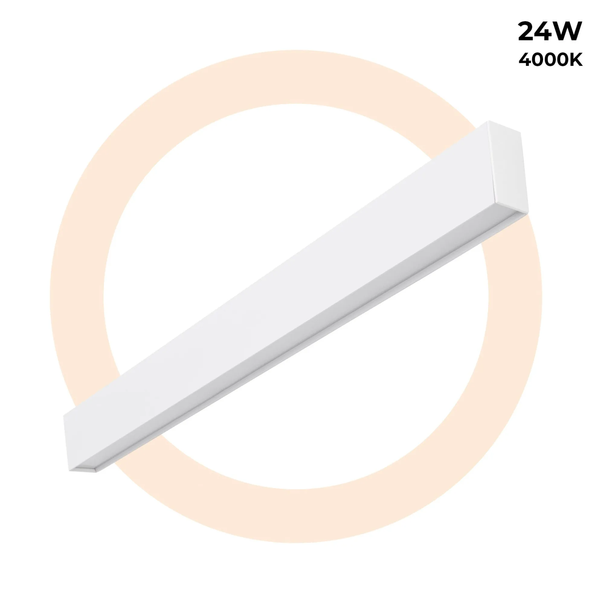Luminaria lineal LED de suspensión / superficie 24W - Slim - 80cm - 1700lm