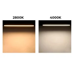 Luminaria lineal LED opal para carril magnético 48V - 20W